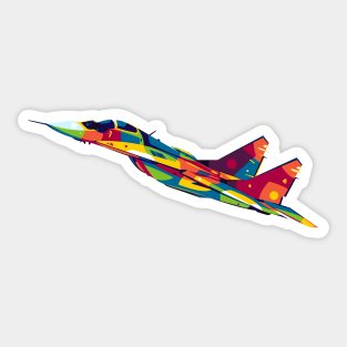 MiG-29A Flying in Pop Art Sticker